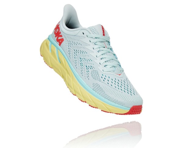 Hoka One One Clifton 7 Womens UK - Coral Road Running Shoes - HETAL6421